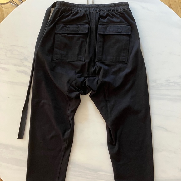 Rick Owens DRKSHDW Black Cargo Drawstring Long Pants Size XXL 34-42 x 29 UNISEX - Picture 3 of 6